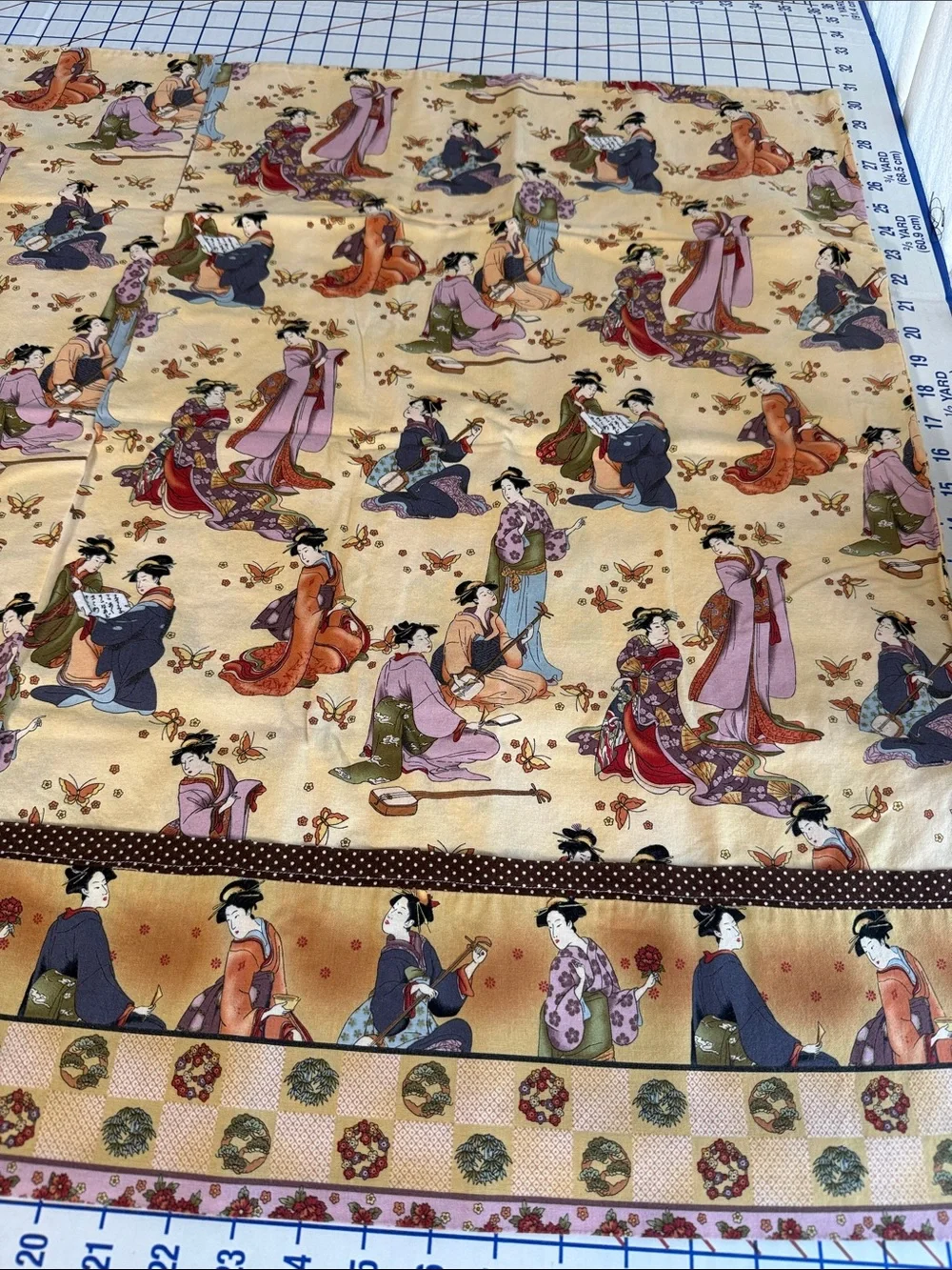 Vintage Asian Geisha Pillowcase Pair Japanese-Inspired Cotton Blend Standard